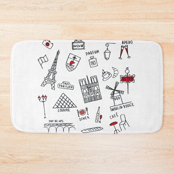 Item preview, Illustration Paris Monuments Red and Black designed and sold by Evguenia SVETCHKAREVA.