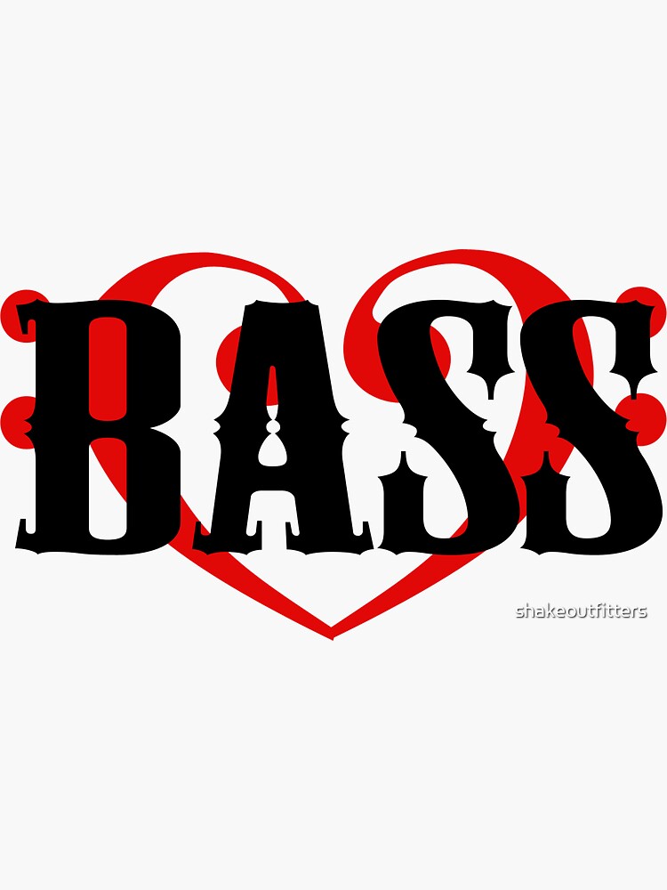 Bass Clef Heart Sticker By Shakeoutfitters Redbubble 6082