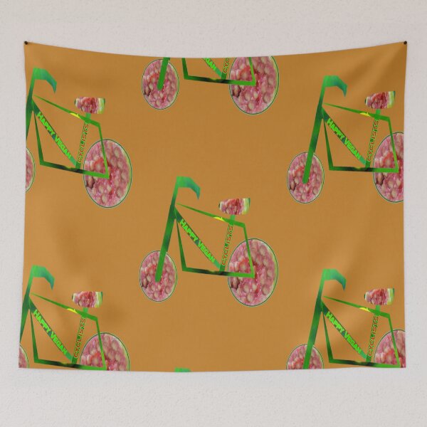 Item preview, HAPPY VEGAN CYCLISTS LOVING GUAVA designed and sold by Ralek.
