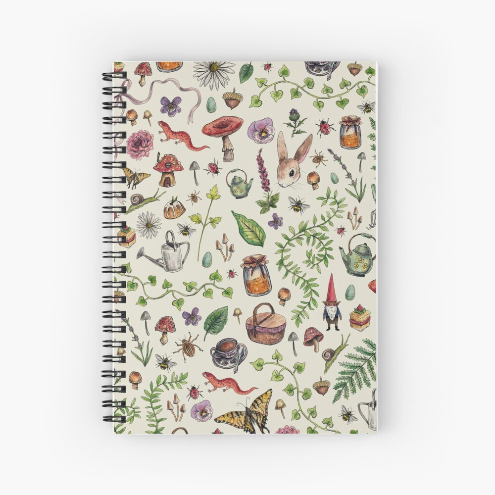 Cottagecore light green Spiral Notebook
