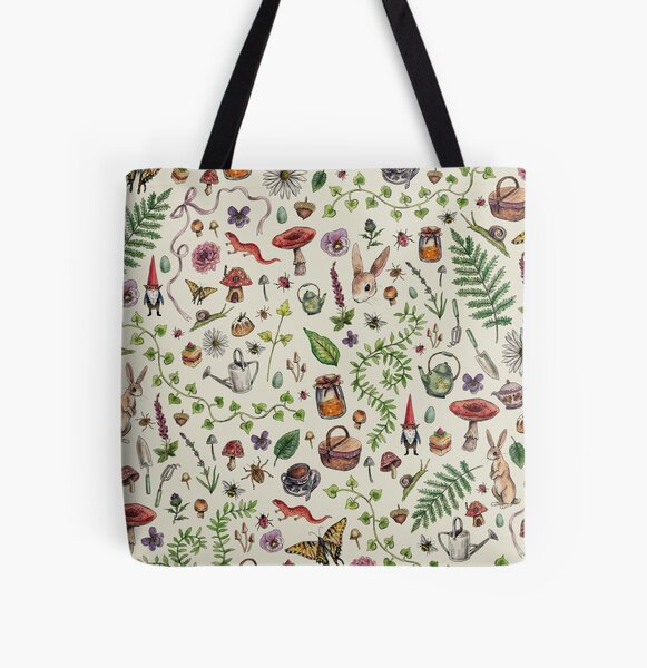 Buy Snails & Mushrooms Market Tote Bag - Canvas Shopping Bag