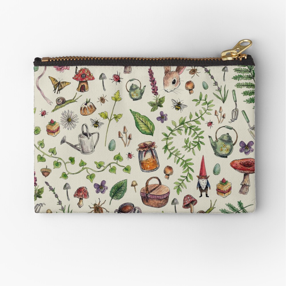 Cottagecore light green Zipper Pouch