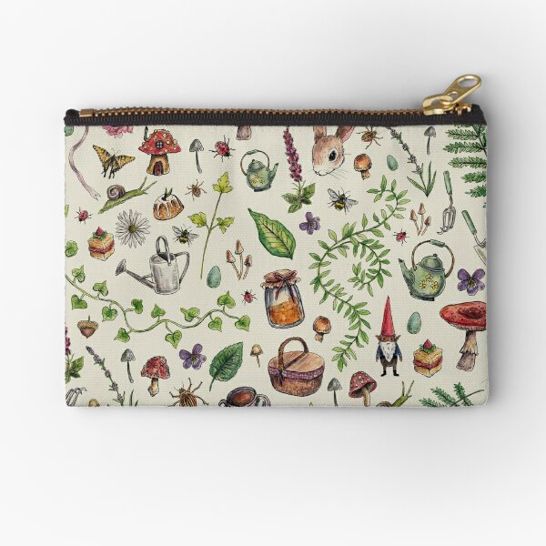 Polka Dot Pines Pencil Pouch Winter Floral