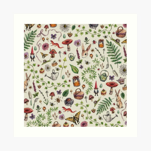 Cottagecore light green Art Print