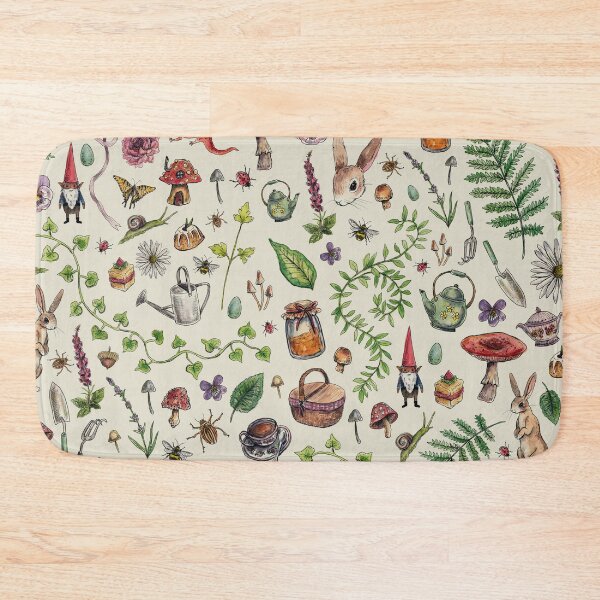 Cottagecore light green Bath Mat