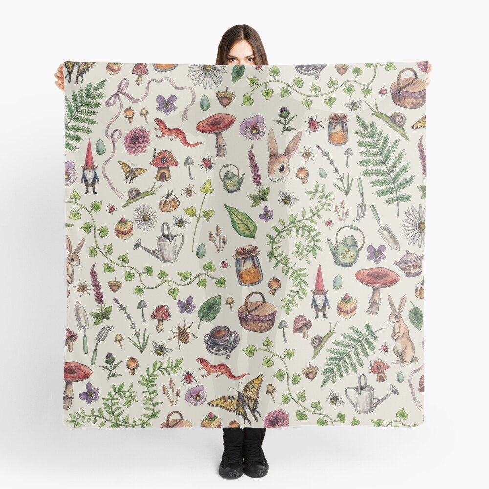 Cottagecore light green Scarf