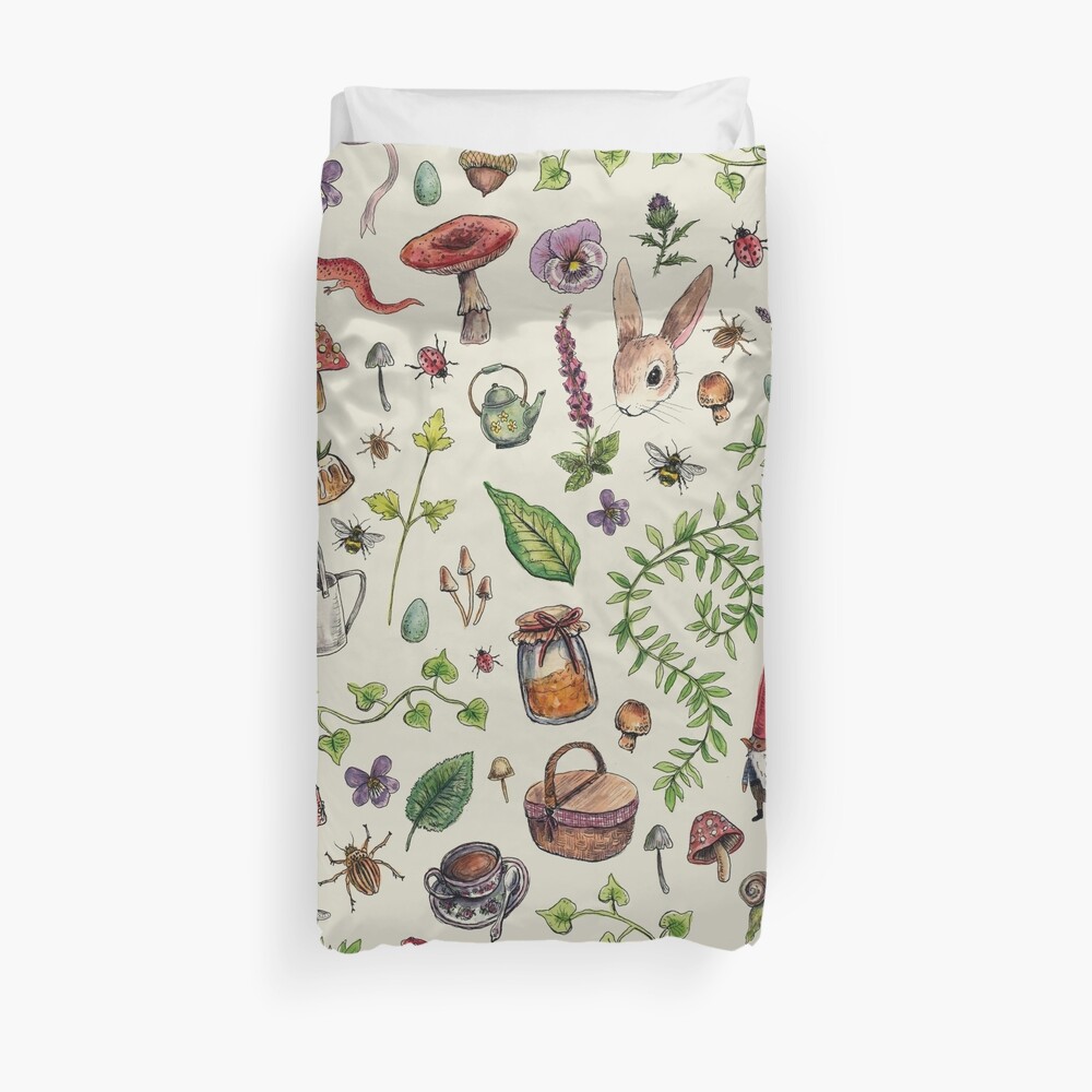Cottagecore light green Duvet Cover
