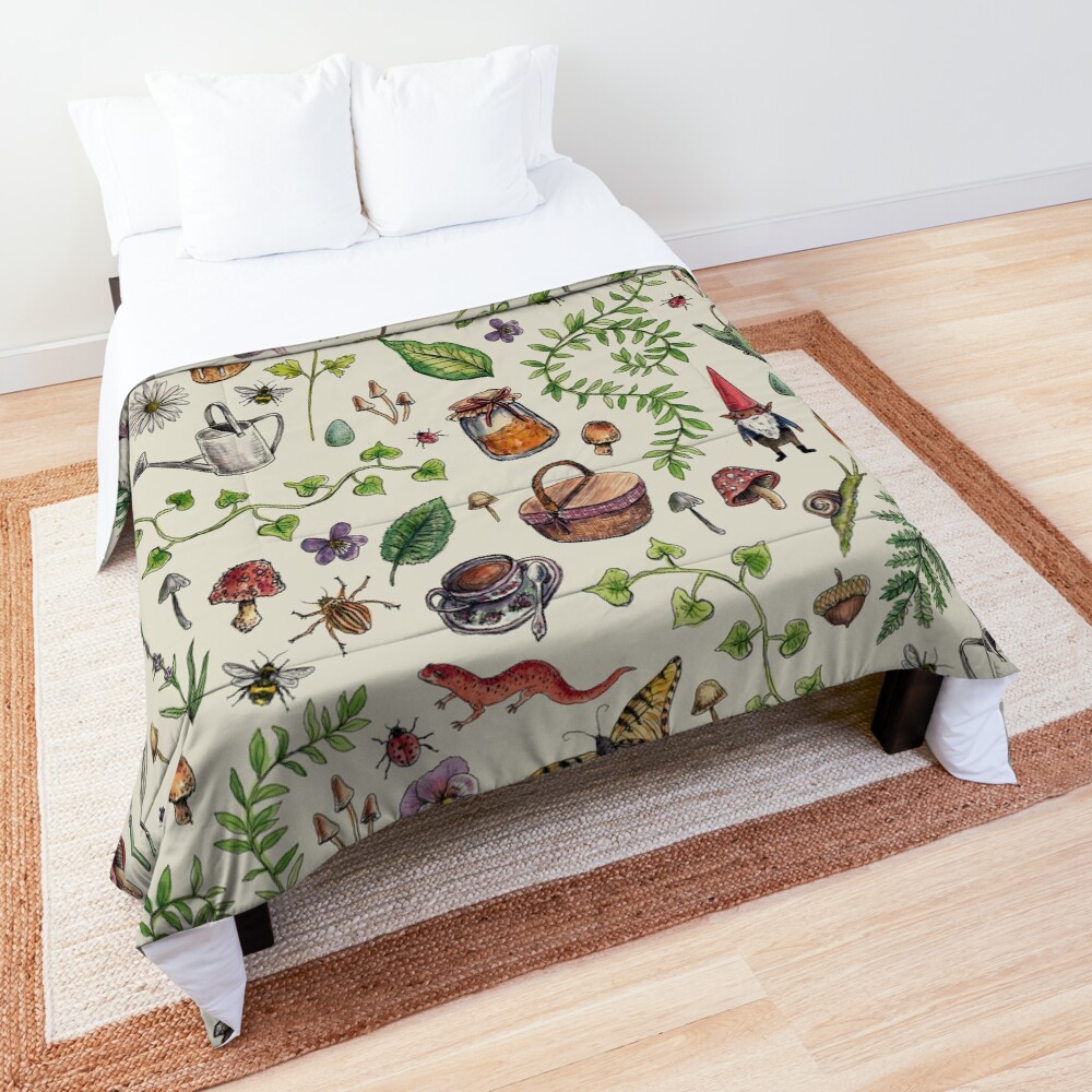 Cottagecore light green Comforter