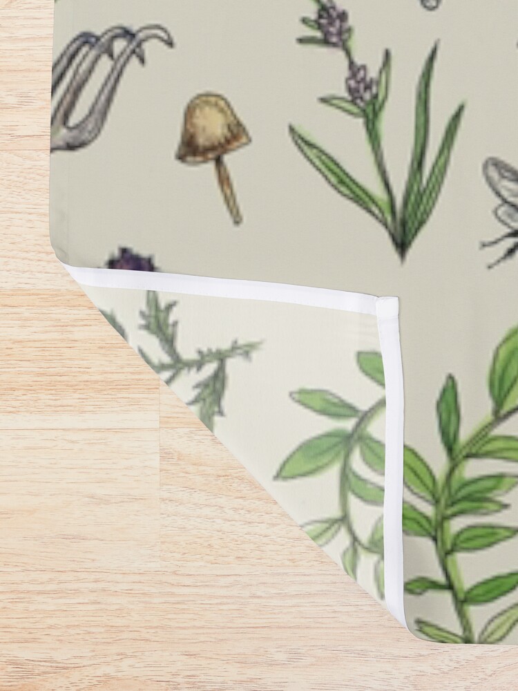 Alternate view of Cottagecore light green Shower Curtain