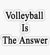 Volleyball Is The Answer Sticker