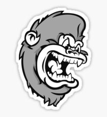 B&W Monkeying Around. Sticker