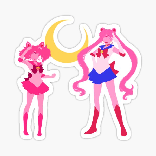 SAILOR CHIBI MOON Cute Bow Holographic Vinyl Waterproof Sticker - Sail