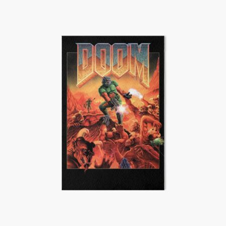 Doom Retro Video Game Cover Art Board Print