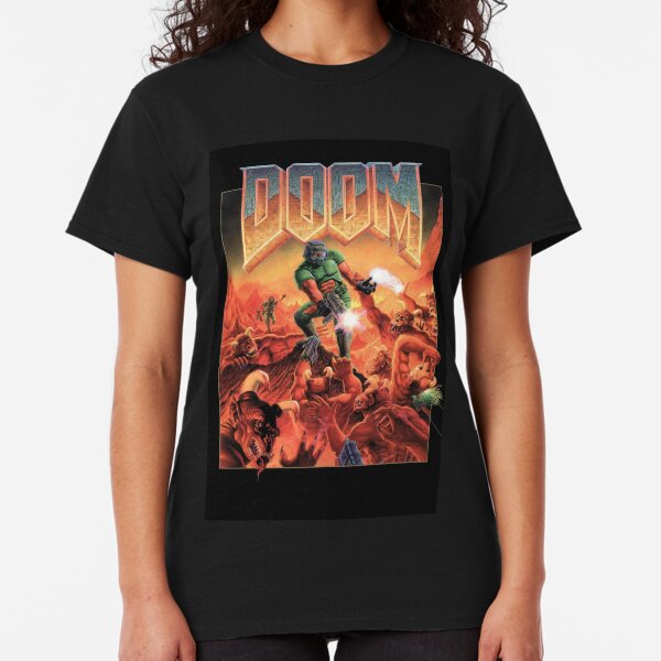 Doom Retro Video Game Cover Classic T-Shirt