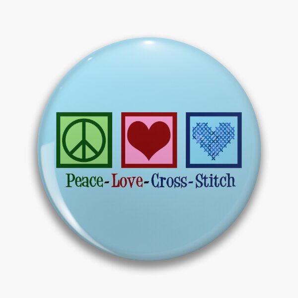 Item preview, Peace Love Cross Stitch designed and sold by Epic Love Designs.