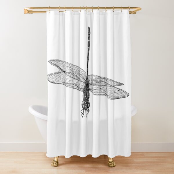 Marie the Dragonfly Shower Curtain