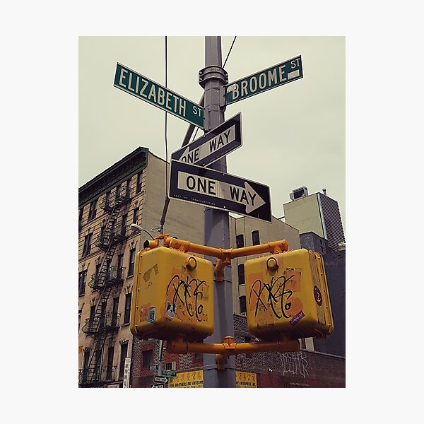 Item preview, New York City Crossroads with Street Signs designed and sold by TeesyFun.