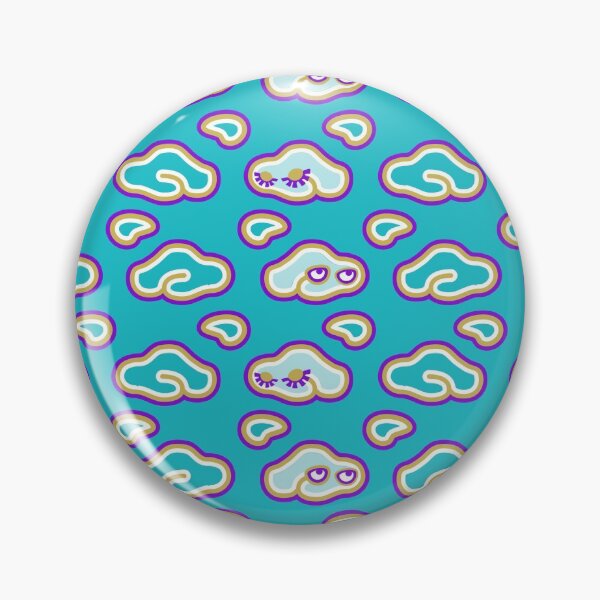 Item preview, KAWAII Cloisonné | Drowsy Turquoise Clouds designed and sold by ZENDYtechSTYLE.