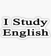 I Study English Sticker
