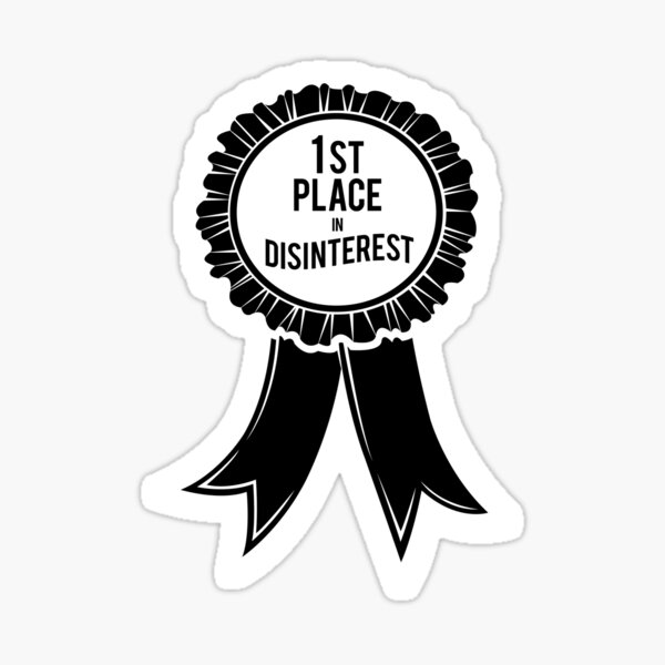 Disinterest Award Sticker