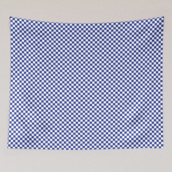 Item preview, Blue and White Checkered Checker Board Pattern designed and sold by digitalvintage.