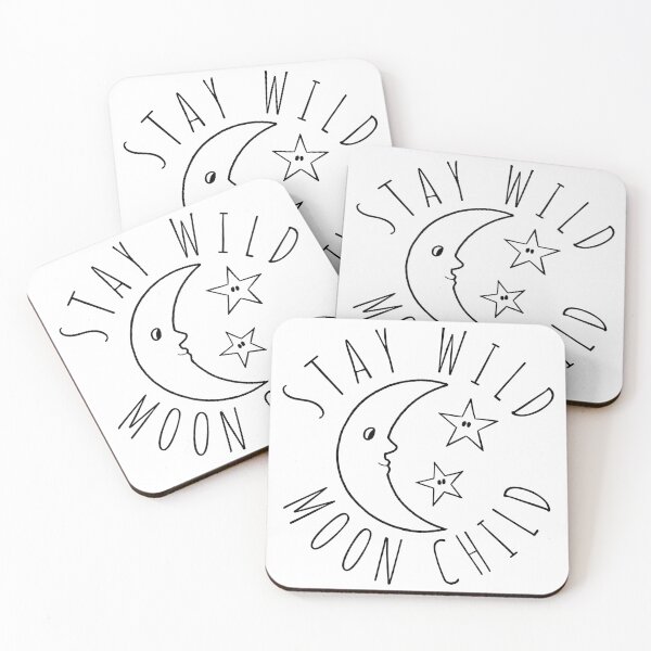 Item preview, Stay Wild Moon Child Moon and Stars Print designed and sold by Cool Fun  Awesome Time.