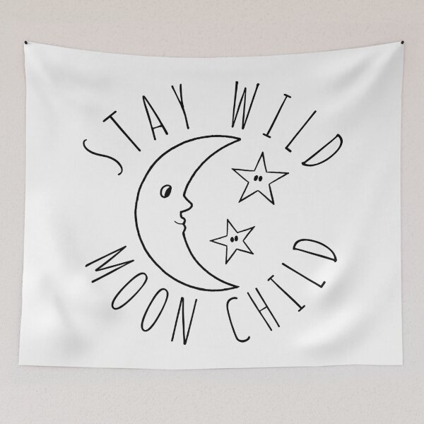 Item preview, Stay Wild Moon Child Moon and Stars Print designed and sold by Cool Fun  Awesome Time.