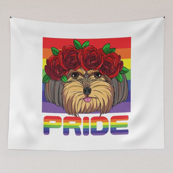 Item preview, Pride Month Gay Yorkshire Terrier designed and sold by Nosek1ng.