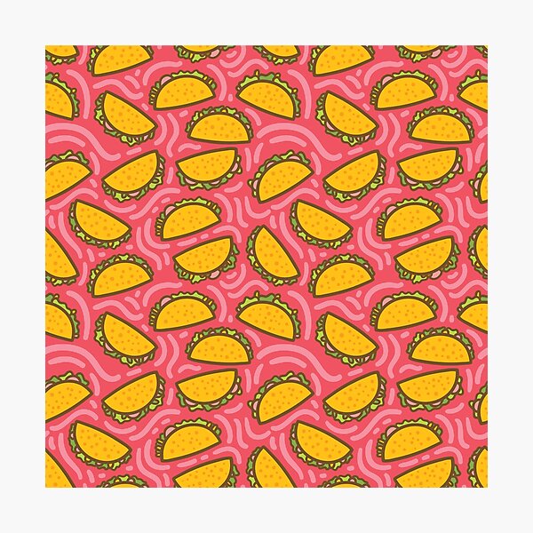 Item preview, Cute Taco Pattern designed and sold by Mexikawaii.