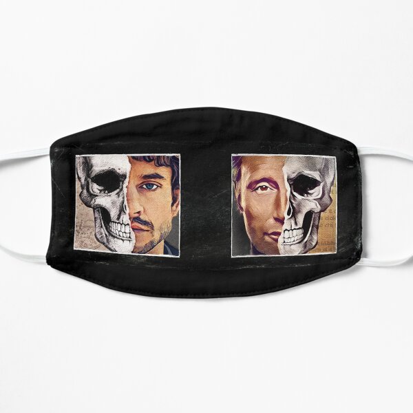 Hannibal Murder Husbands Vintage Skull Mask Duo Flat Mask