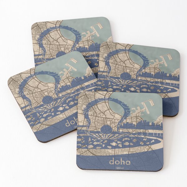 Item preview, Map + Silhouette | Doha designed and sold by CPTVDesign.