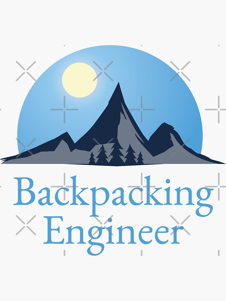 Backpacking Engineer Logo Sticker by msbpackengineer