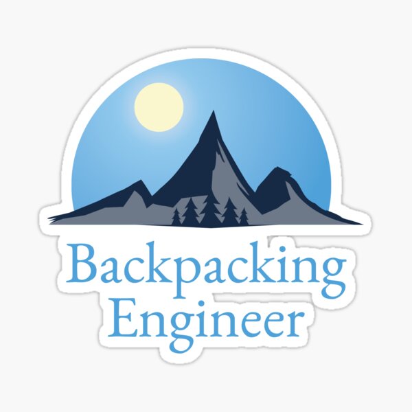 Backpacking Engineer Logo Sticker Sticker