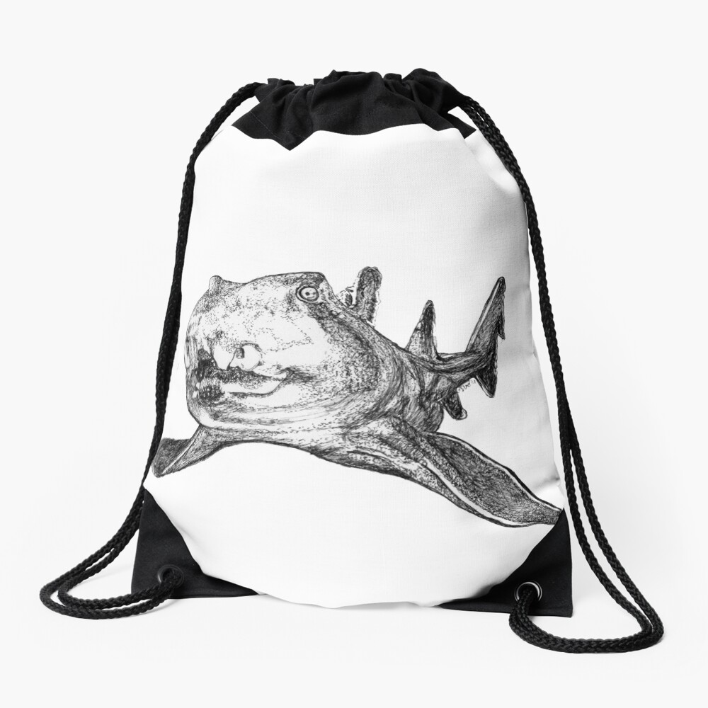 Gracie the Port Jackson Shark Drawstring Bag