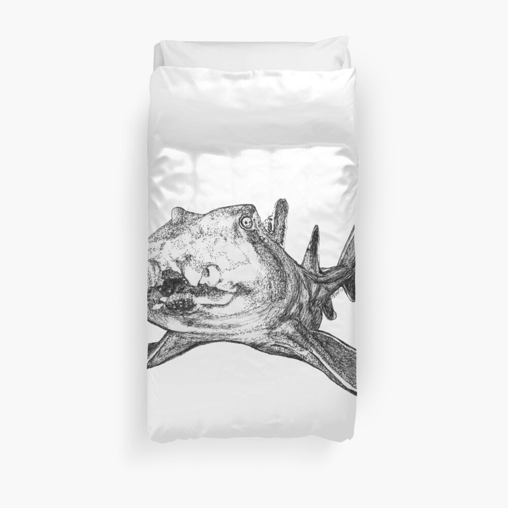 Gracie the Port Jackson Shark Duvet Cover
