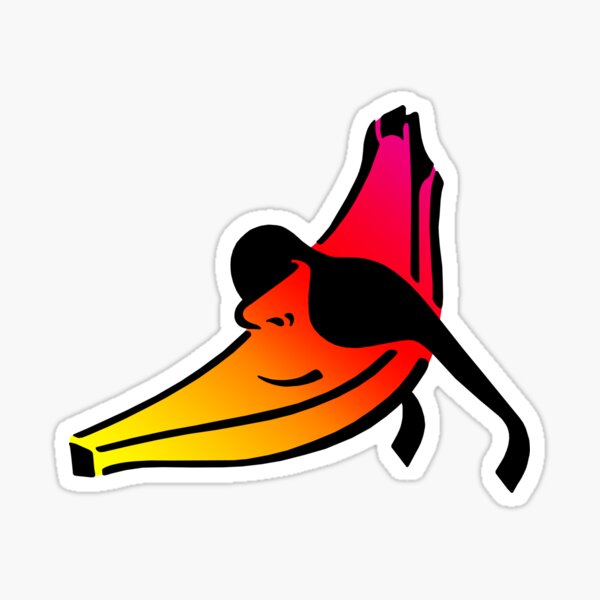 Crazy Banana Gradient Sticker