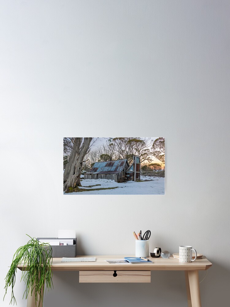 Thumbnail 2 of 3, Poster, Hut in the Snow designed and sold by mgl001.