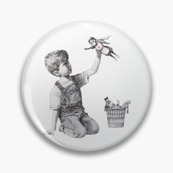 BANKSY Superhero Nurse Pin
