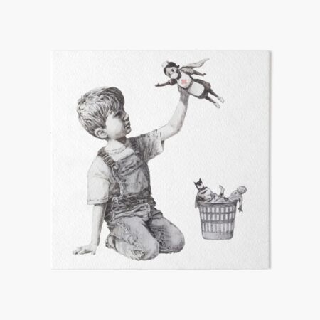 BANKSY Superhero Nurse Art Board Print