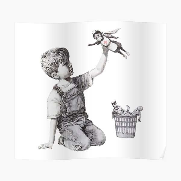 Infirmière de super-héros BANKSY Poster