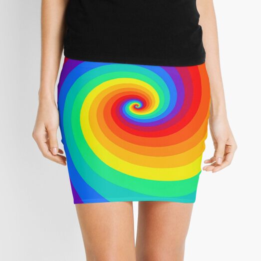 Rainbow pride wave Mini Skirt