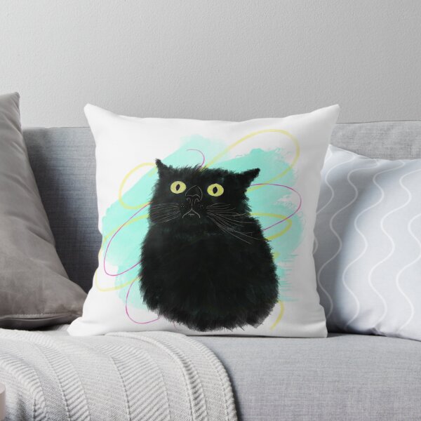 Kitty Kitty Throw Pillow