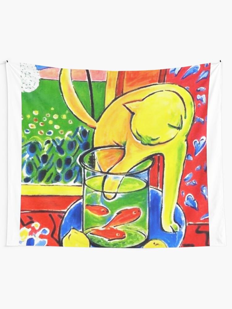 Henri Matisse Le Chat Aux Poissons Rouges 1914 The Cat With Red Fishes Artwork Men Women Youth Tapestry By Clothorama Redbubble