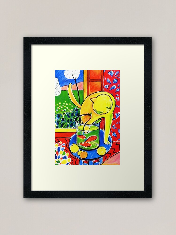 Henri Matisse Le Chat Aux Poissons Rouges 1914 The Cat With Red Fishes Artwork Men Women Youth Framed Art Print By Clothorama Redbubble