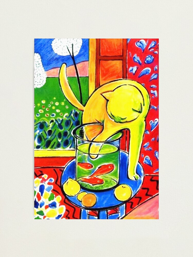 Alternate view of Henri Matisse, Le Chat Aux Poissons Rouges 1914, (The Cat With Red Fishes), Artwork, Men, Women, Youth Photographic Print