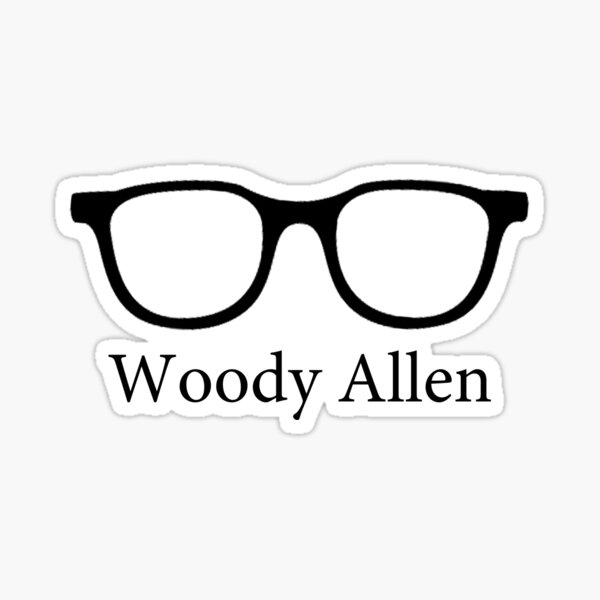 Woody Allen Minimalist Design Sticker