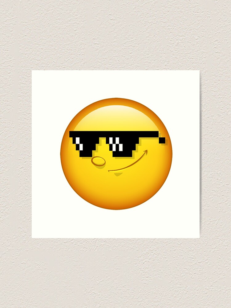 Smiling Face with Pixel Glasses Emoji