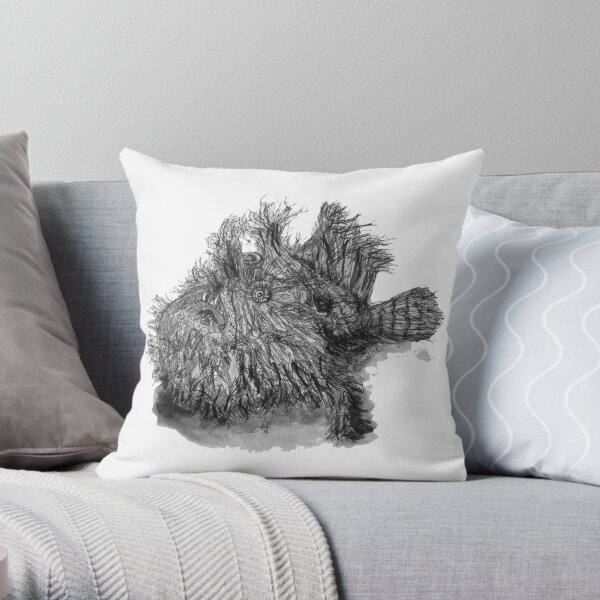 Andrew the Angler Throw Pillow