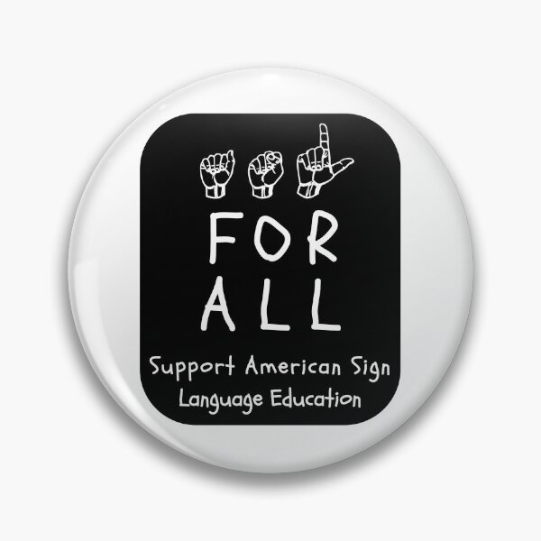 Item preview, ASL Styles:  ASL For All - Support ASL Education on Black designed and sold by ASLstyles.