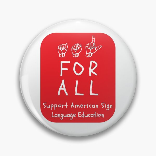 Item preview, ASL Styles:  ASL For All - Support ASL Education on Red designed and sold by ASLstyles.